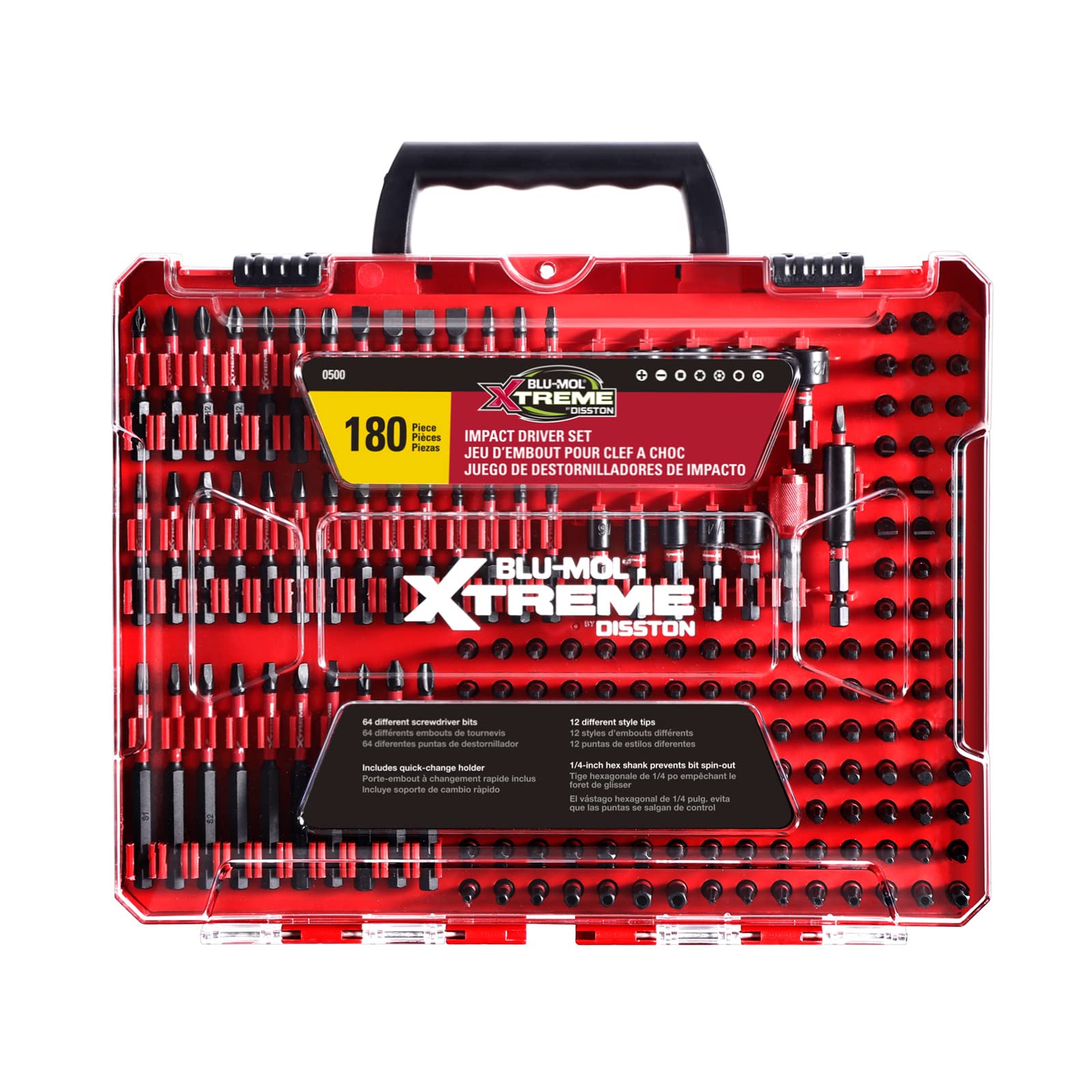 Disston Blu-Mol Xtreme 180Pc Impact Driver Set & 115Pc Drill Bit Set