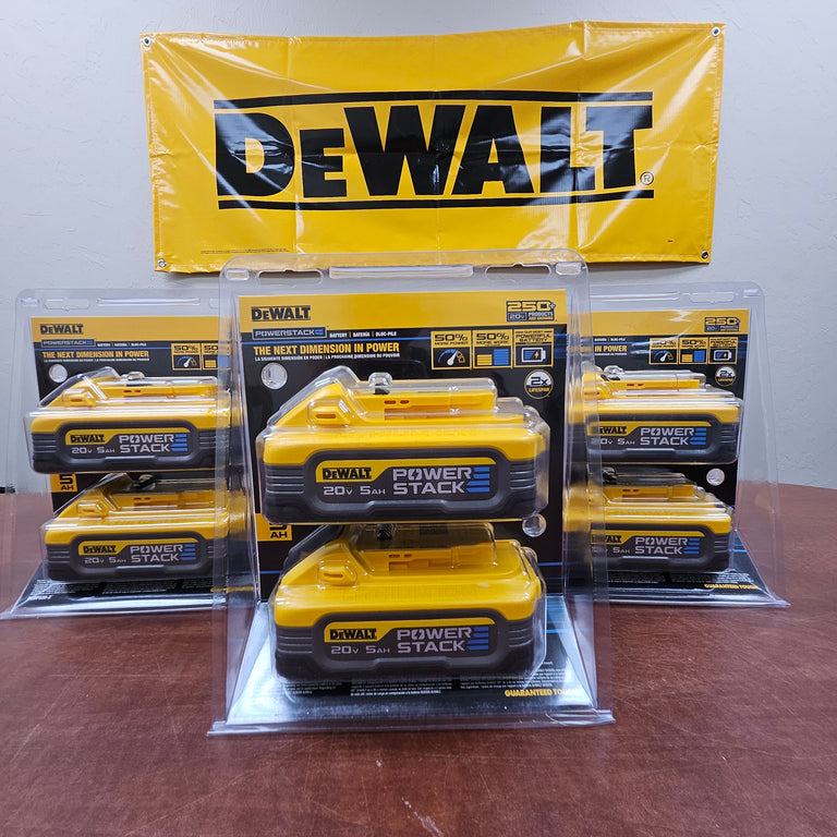 DeWalt 20V MAX Powerstack 5Ah Batteries (PACK OF 6) - DCBP520