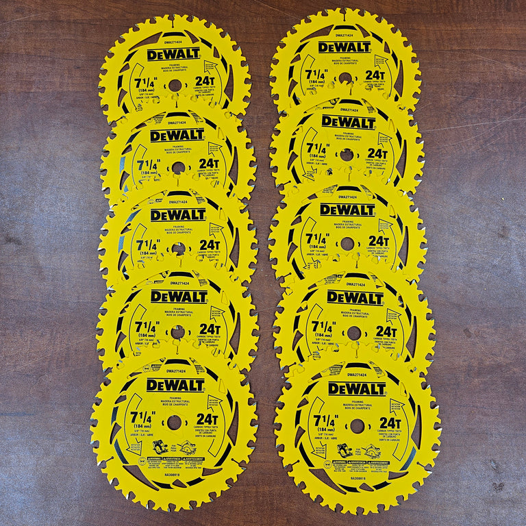 DeWalt 7-1/4 in. 24T Circular Saw Blade - 10 PACK - DWA271424B10