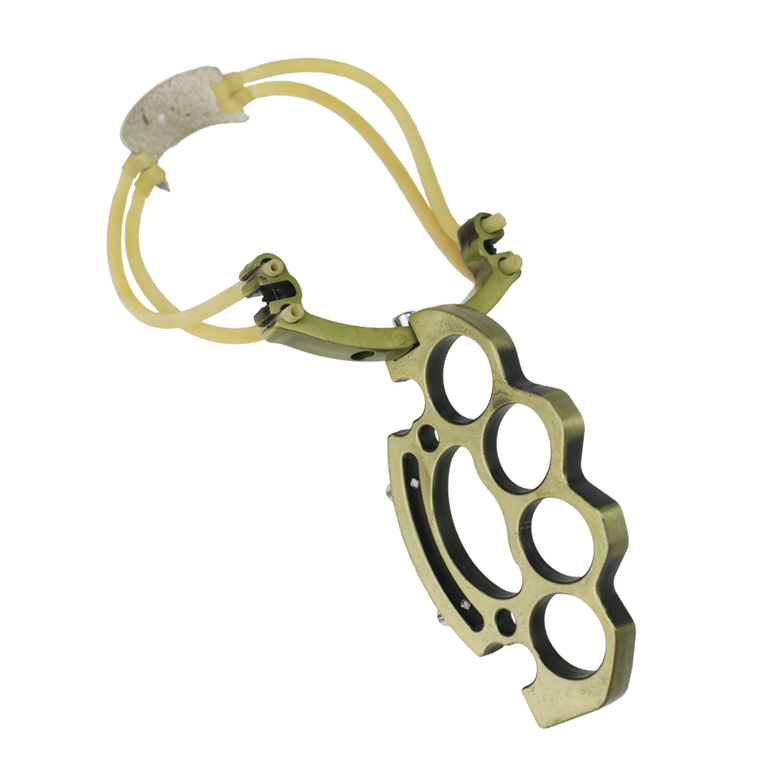 Defender Heavy Duty Metal Two Card Rubber Band Outdoor Hunting Slingshot