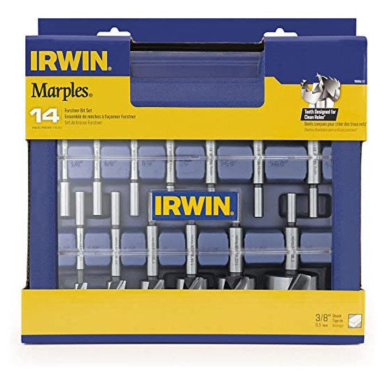 Irwin Marples 14-Piece 3/8-in x 3-11/16-in Woodboring Forstner Drill Bit Set - 1966893
