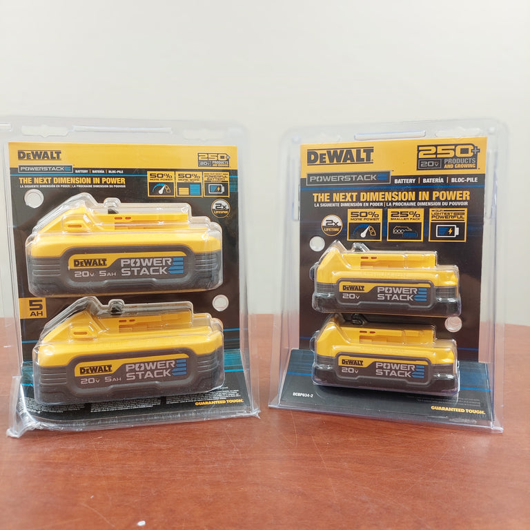 DeWalt 20V MAX Powerstack Battery Kit - DCBP520-2 & DCBP034-2