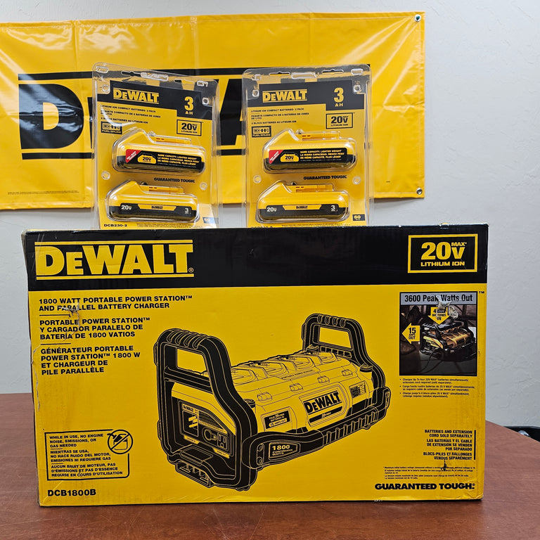 DeWalt 1800 Watt Portable Power Station with DCB230-4 - DCB1800B