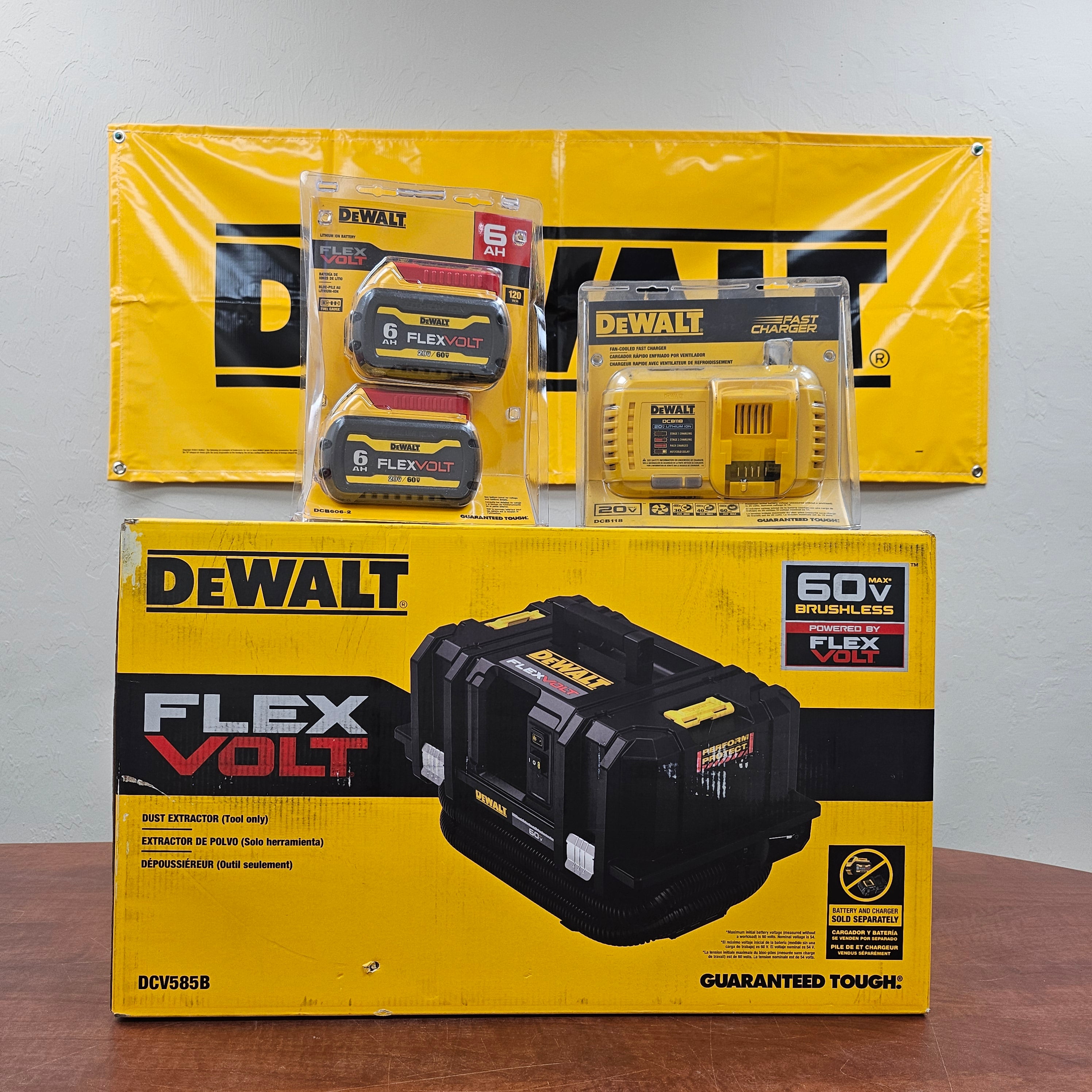 DeWalt 60V MAX Flexvolt Dust Extractor Kit - DCV585T2