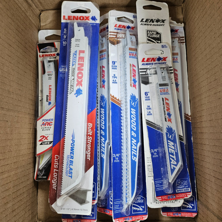 Mystery Box of Reciprocating Saw Blades - Various Sizes, Applications, Etc (#1)