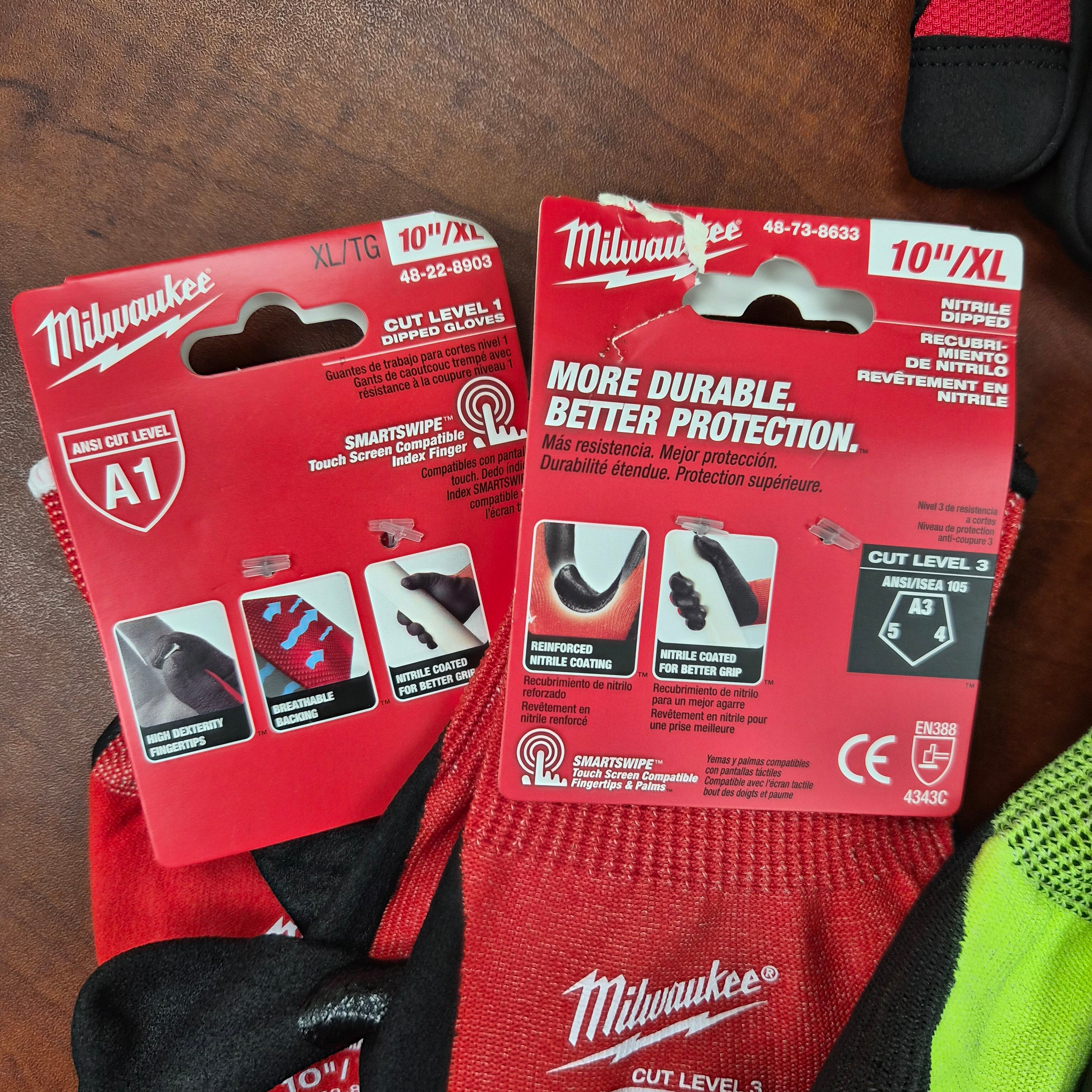 Milwaukee 10-Pair Work Glove Assortment - Size XL/10 - Mixed Pro Styles