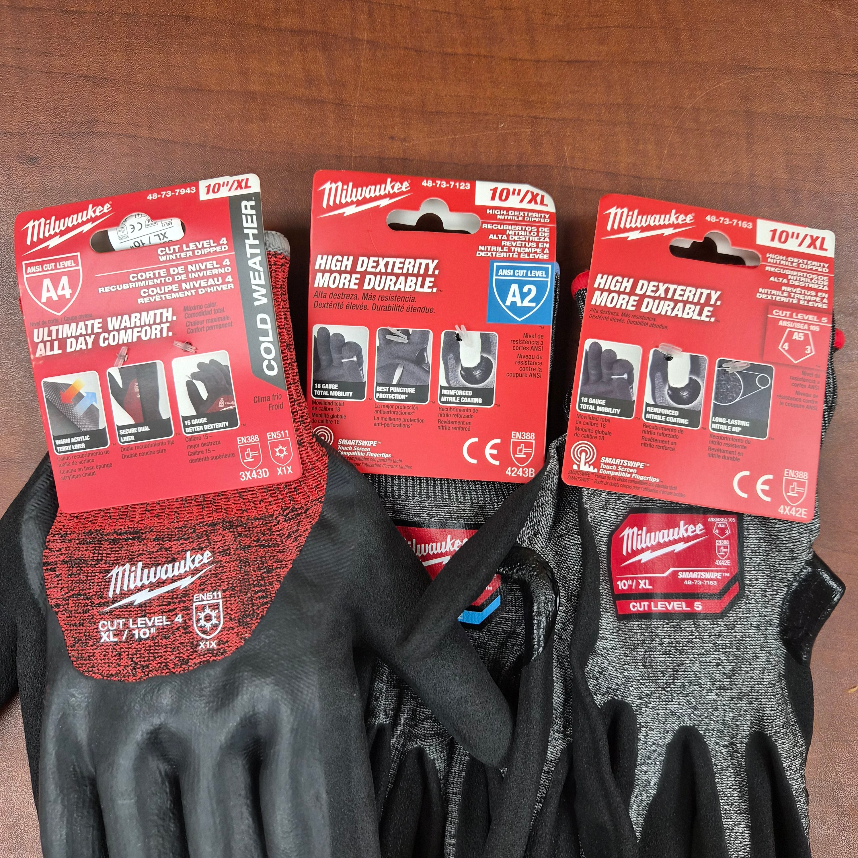 Milwaukee 10-Pair Work Glove Assortment - Size XL/10 - Mixed Pro Styles