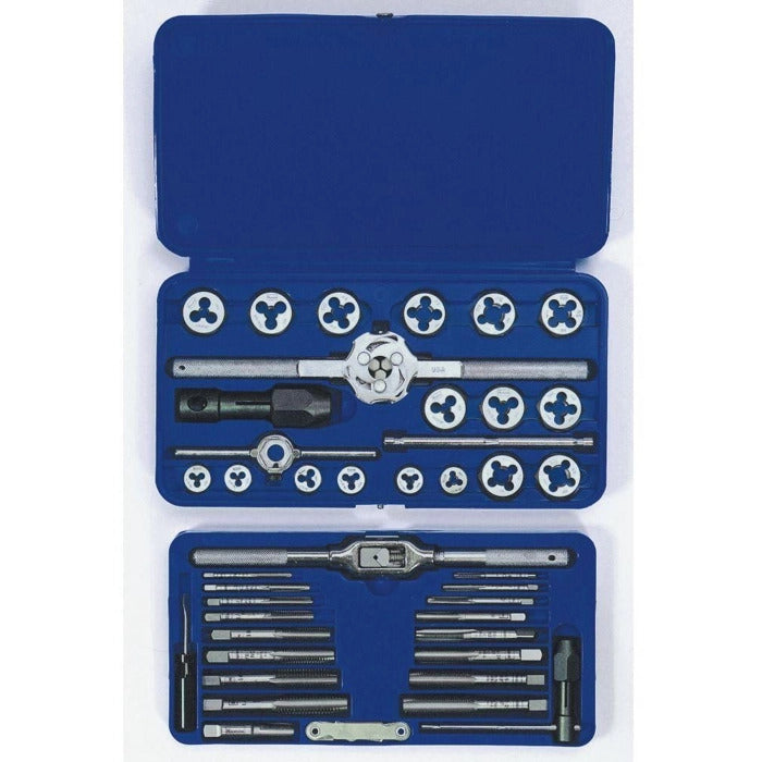 Irwin Hanson 41-Piece Machine Screw/Fractional/Metric Tap and Hex Die Set - 26319
