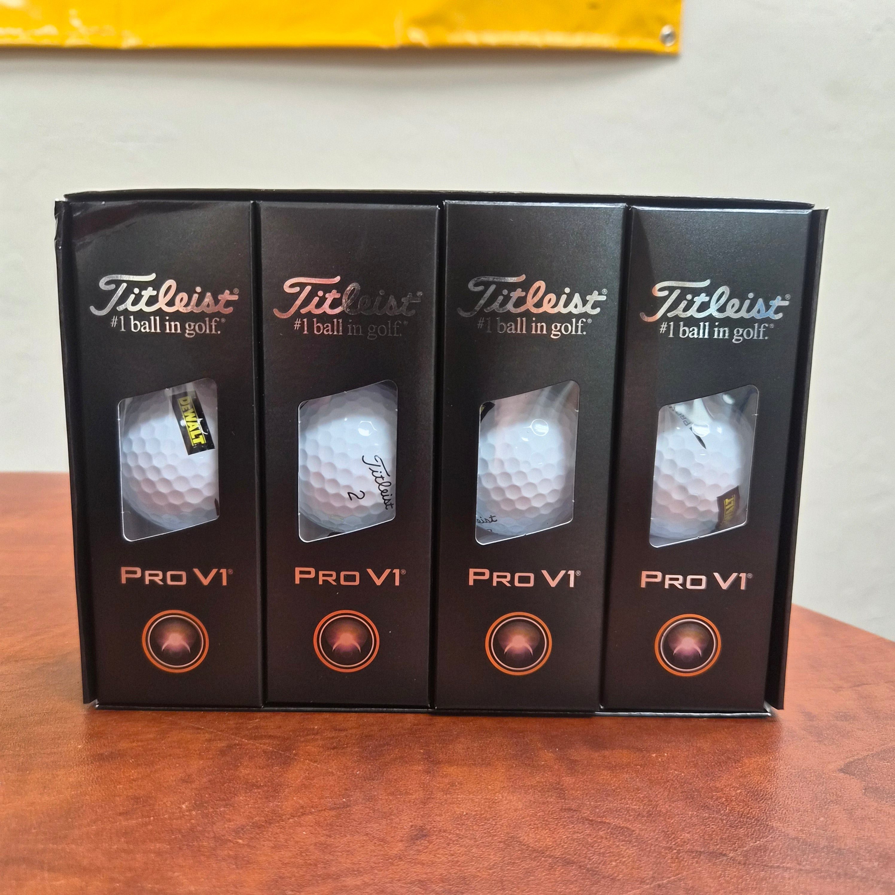 Titleist Pro V1 Golf Balls – DeWalt Logo Limited Edition – 12 Ball Pack