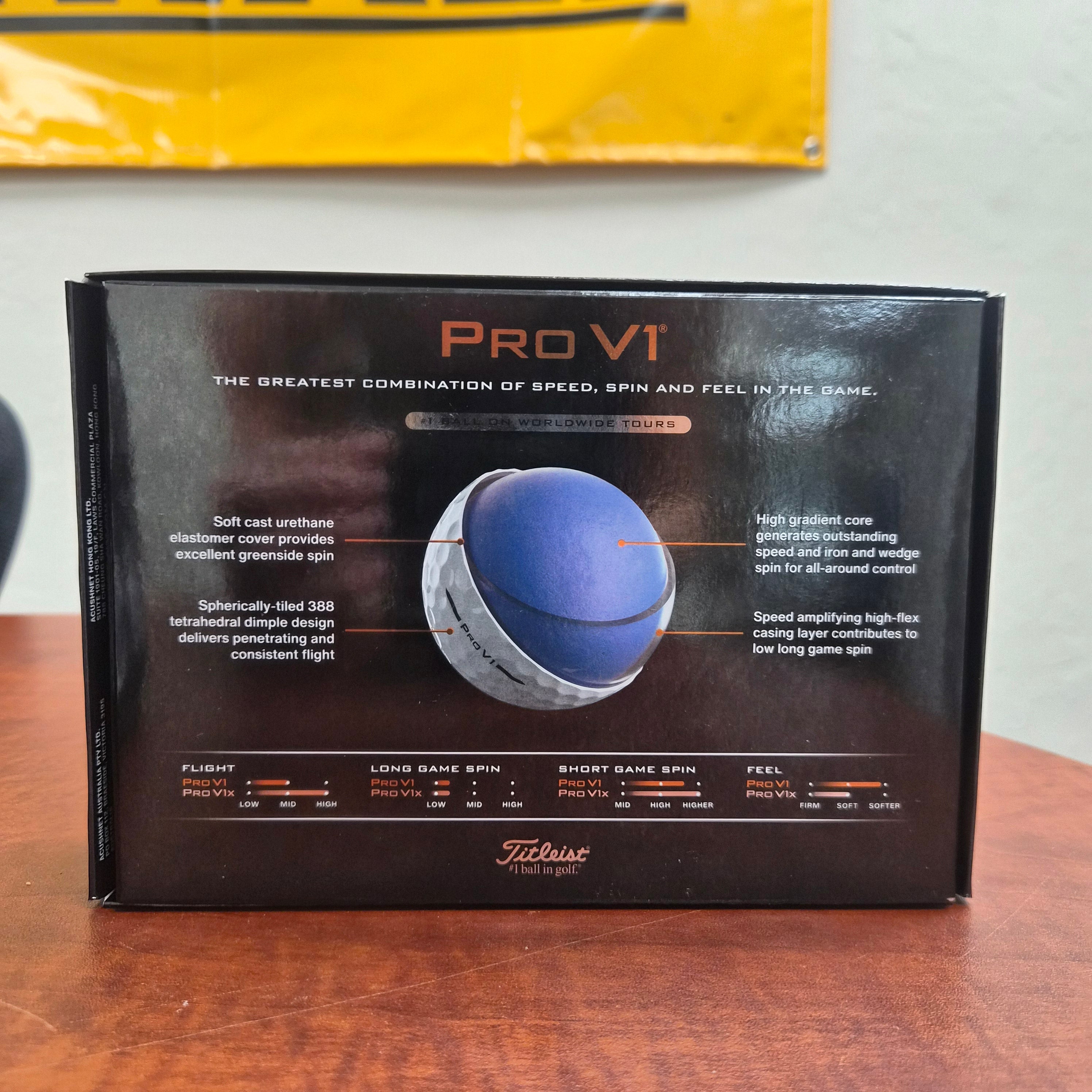 Titleist Pro V1 Golf Balls – DeWalt Logo Limited Edition – 12 Ball Pack