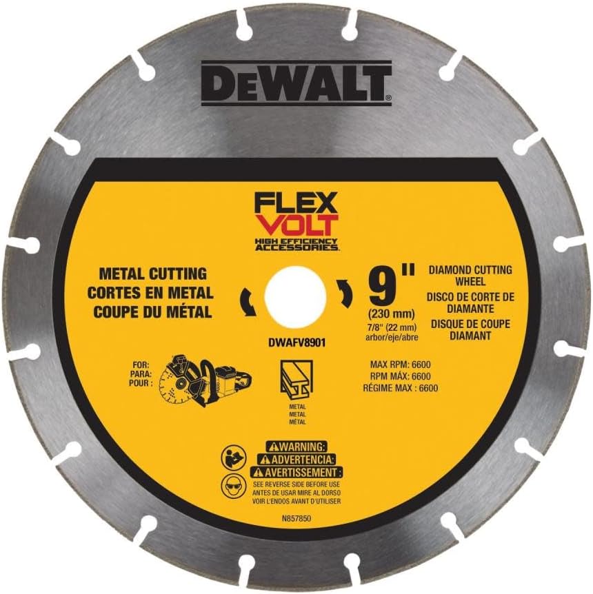 DeWalt 9 in. FLEXVOLT Metal Cutting Diamond Wheel - DWAFV8901