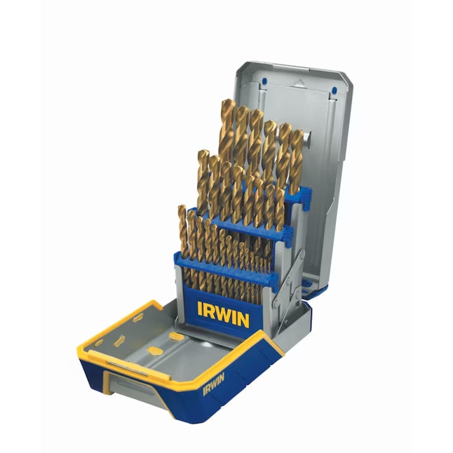 Irwin 29-Piece Assorted Titanium Jobber Length Twist Bit Set - 3018003