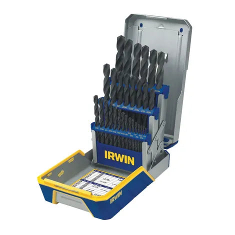 Irwin 29-Piece Black Oxide Metal Index Drill Bit Set - 3018004
