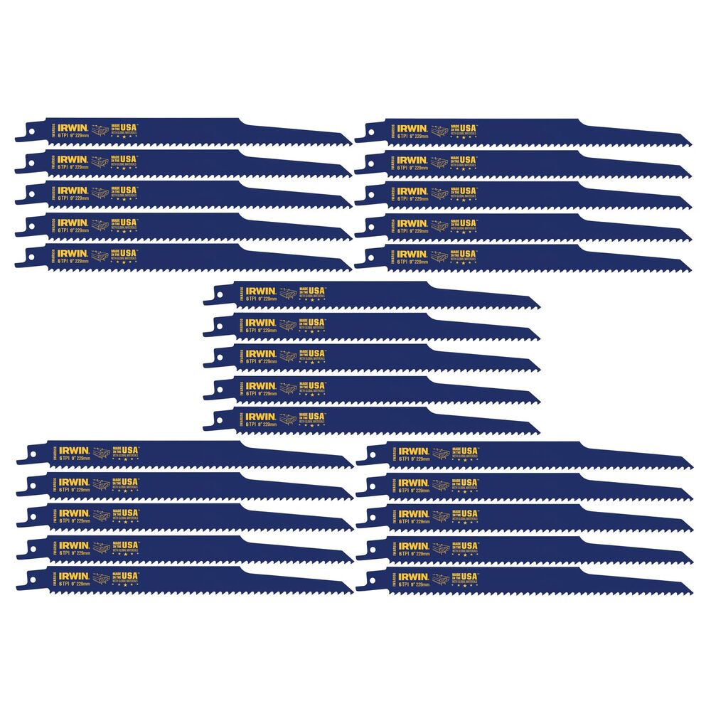 IRWIN 50 PACK Demolition Reciprocating Saw Blades (6TPI, 9-inch) - 372966BB