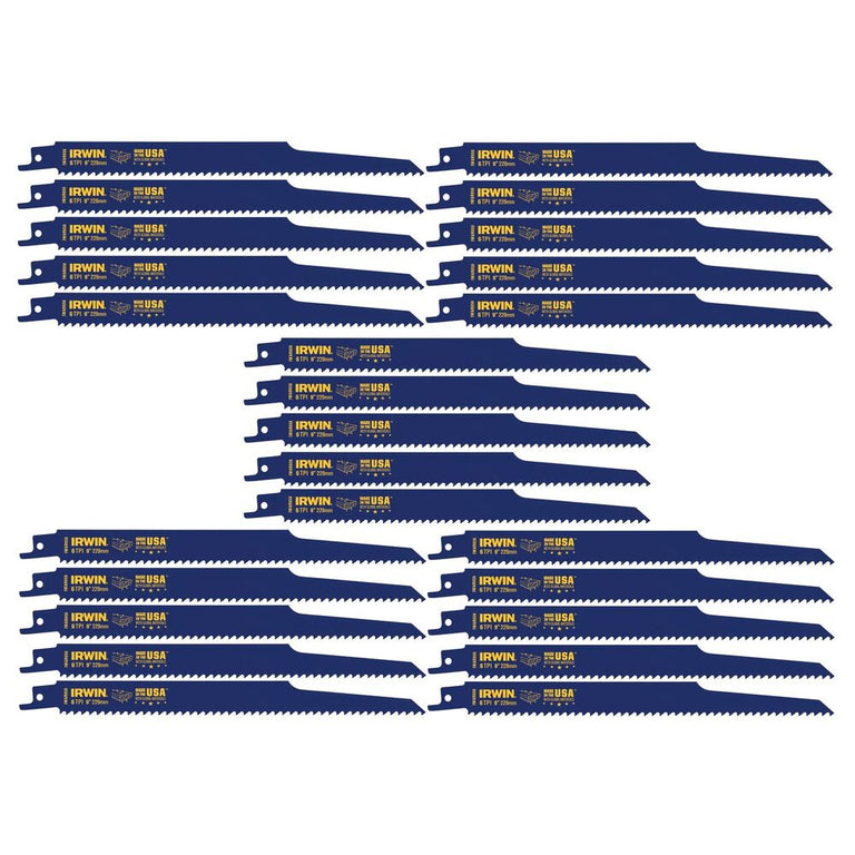 IRWIN 50 PACK Demolition Reciprocating Saw Blades (6TPI, 9-inch) - 372966BB