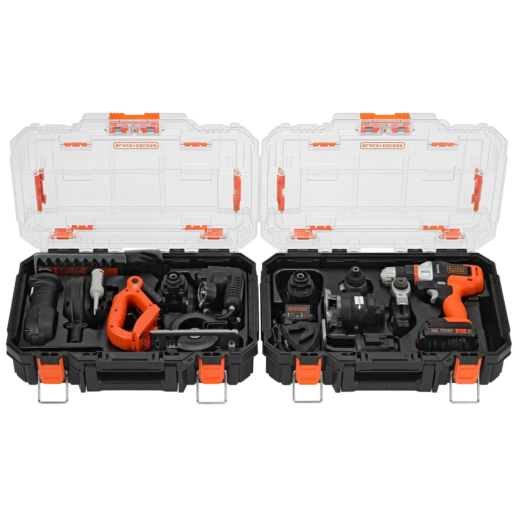 Black & Decker MATRIX 20V MAX Power Tool Kit, Includes Cordless Drill, 12 Attachments and Storage Case - BDCDMT1212KITC1
