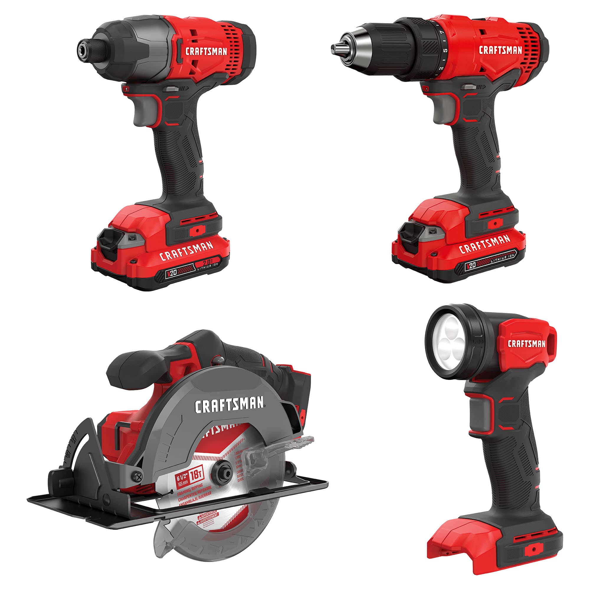 Craftsman V20 4-Tool Combo Kit - CMCK401D2