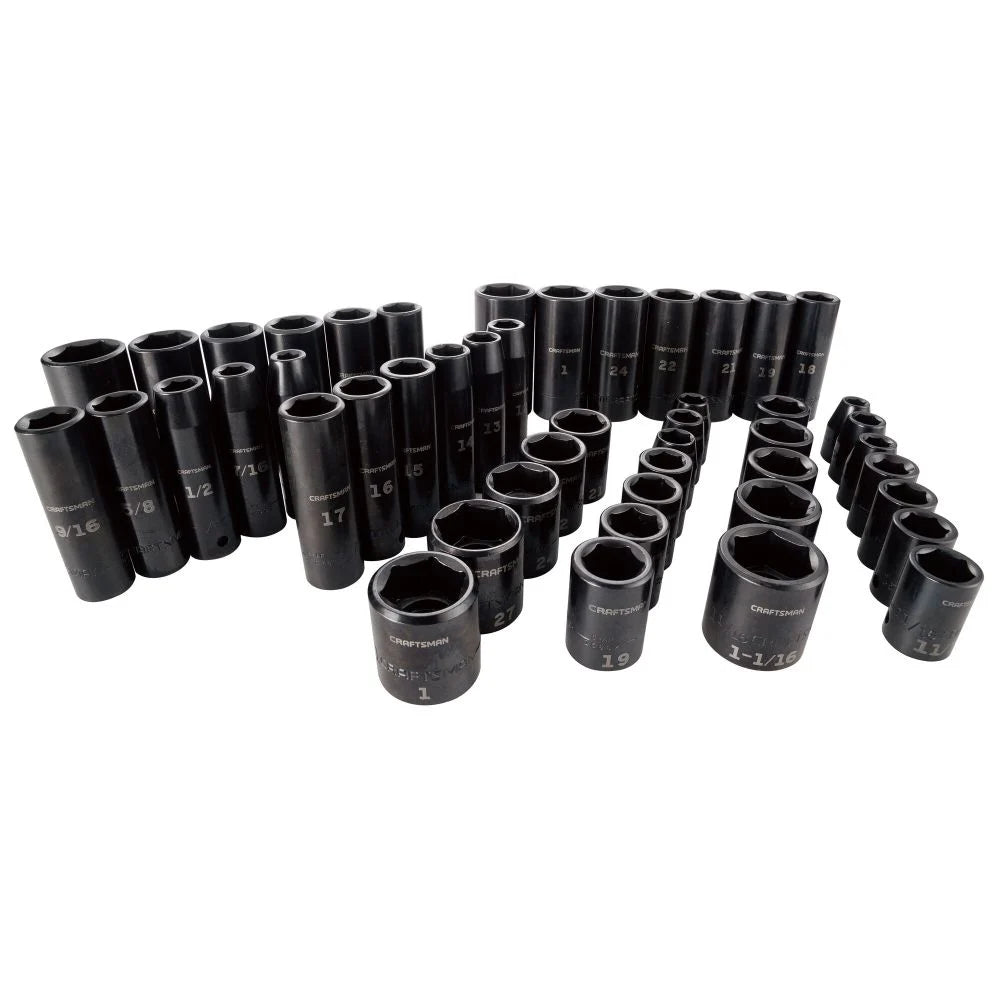 Craftsman 1/2-inch Dr. SAE & Metric Impact Socket Set - CMMT16548