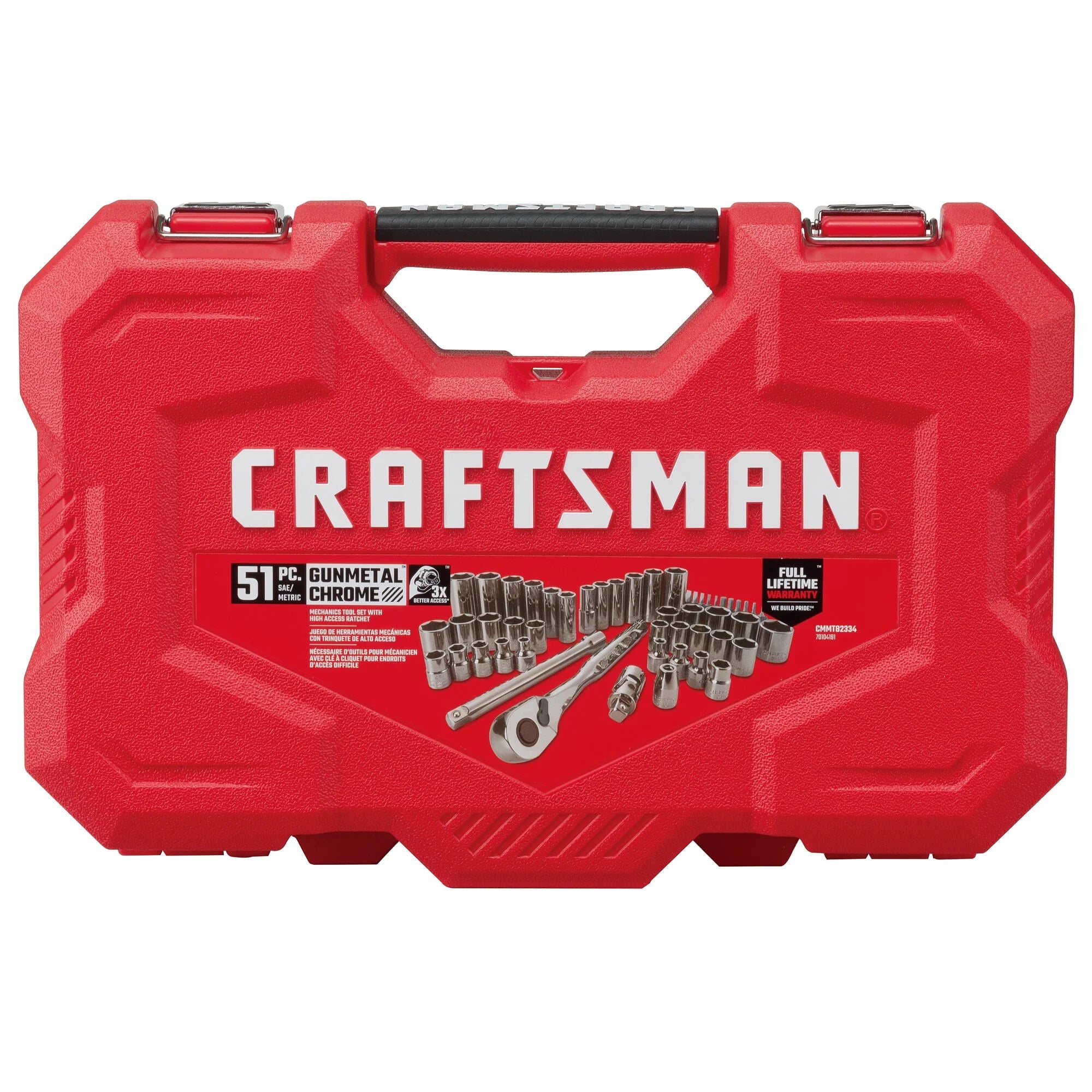 Craftsman 51pc Gunmetal Chrome Mechanics Tool Set - CMMT82334