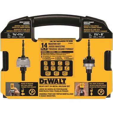 DeWalt 14-Piece Bi-Metal Hole Saw Master Kit - D180005