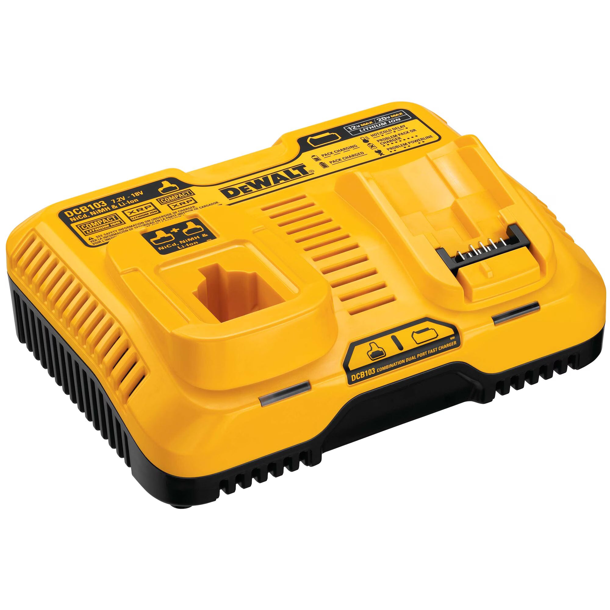 DeWalt Combination Dual Port Charger 18V & 20V - DCB103