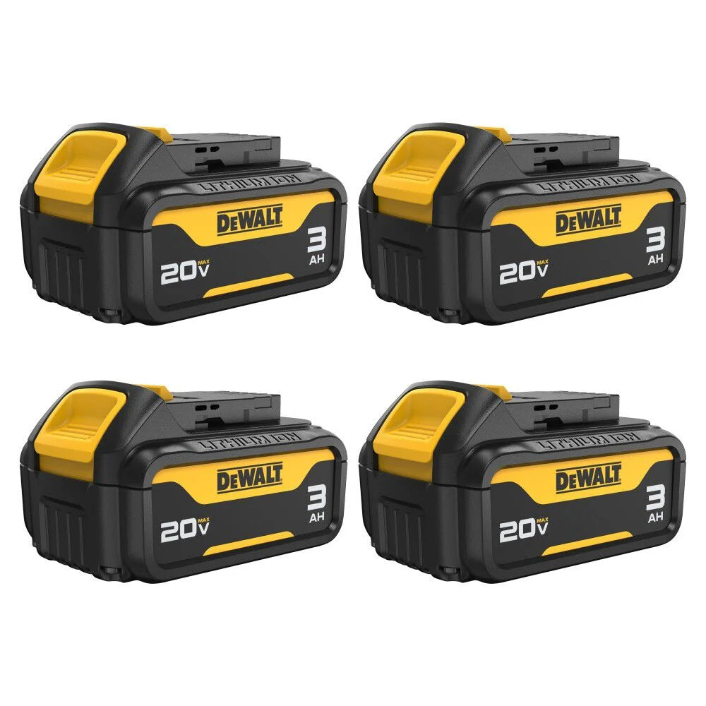 DeWalt 20V 3Ah 4-Pack of Batteries - DCB200-4 (HOT DEAL)