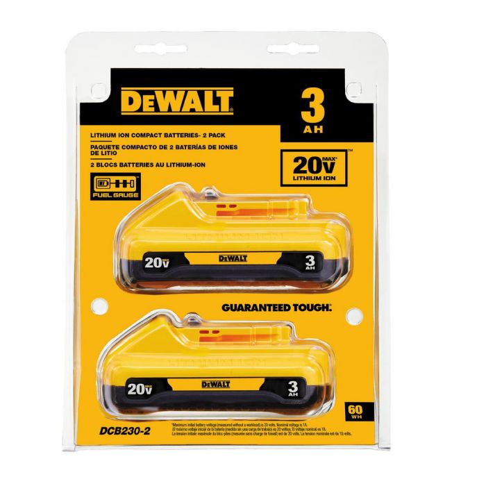 DeWalt 20V MAX 3Ah Batteries (2 PACK) - DCB230-2 (#1)