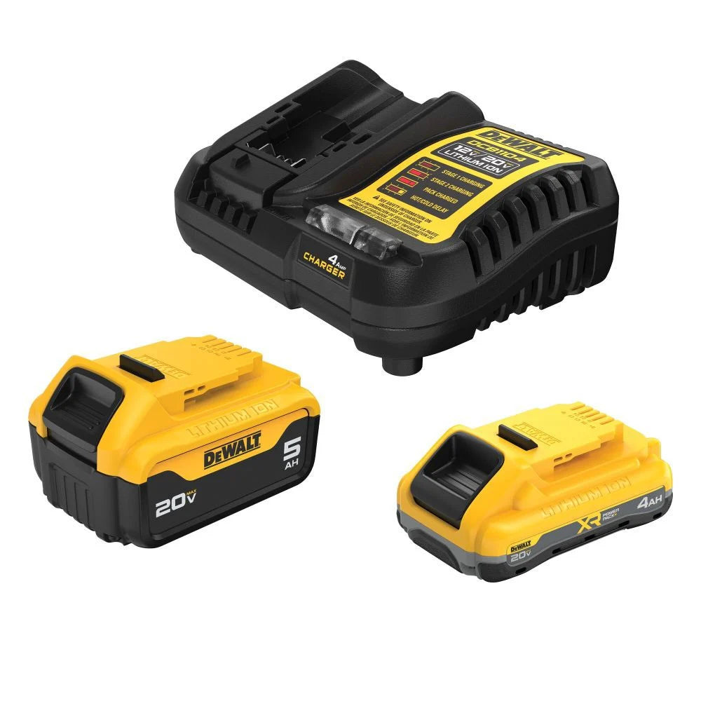 DeWalt 20V MAX Starter Kit - 4Ah & 5Ah Battery - DCB245-2C