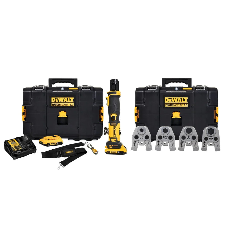 DeWalt 20V MAX Compact Press Tool Kit with CTS Jaws - DCE210D2K