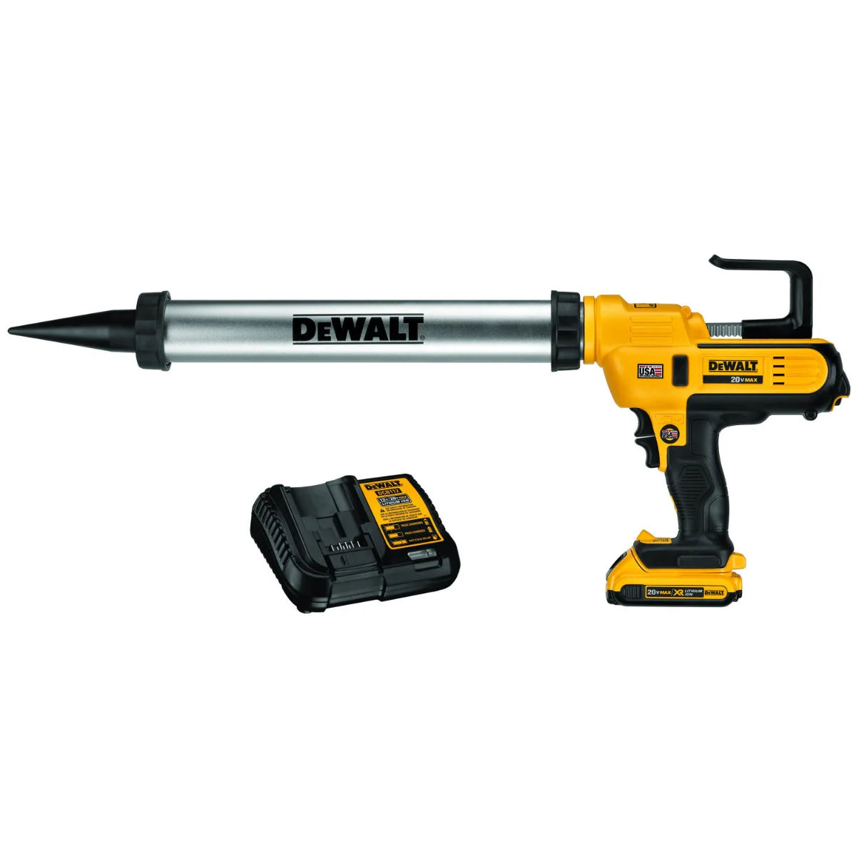DeWalt 20V MAX 300-600ml Sausage Pack Adhesive Gun Kit - DCE580D1