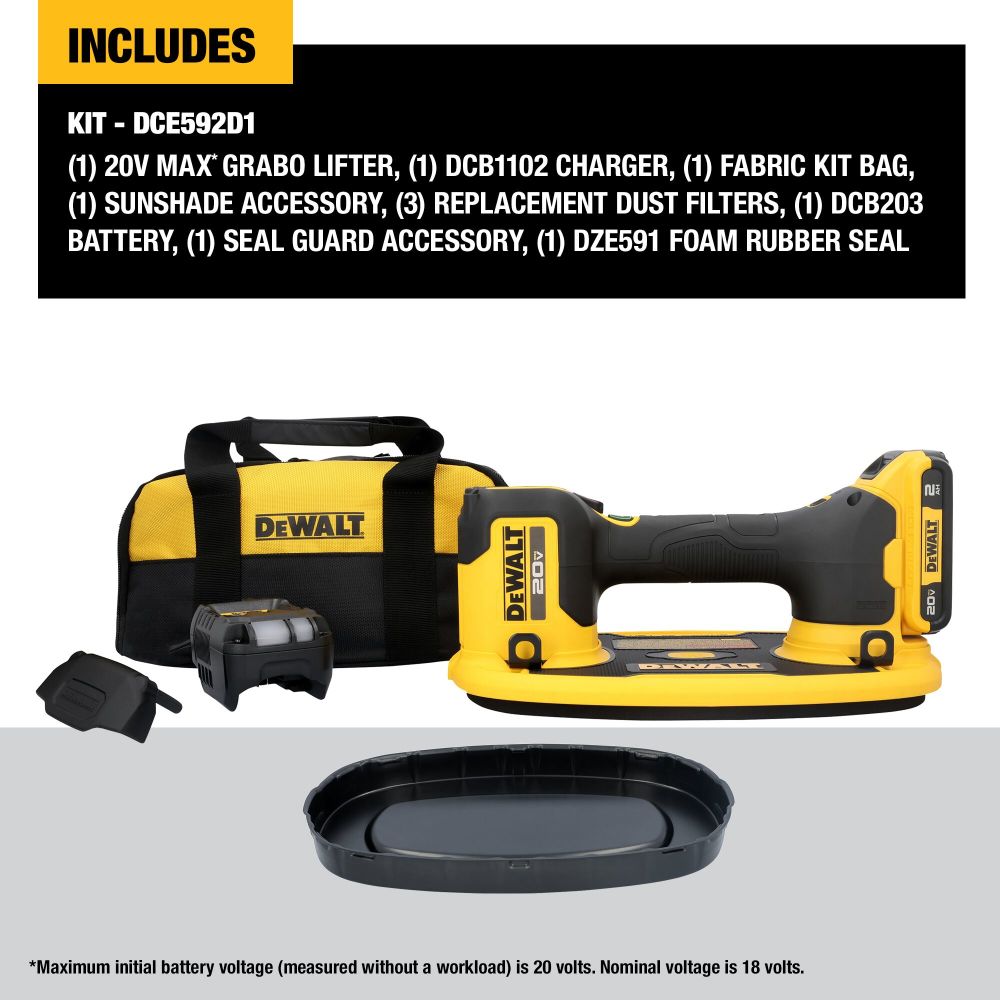 DeWalt 20V MAX Grabo Lifter Kit - DCE592D1 (#1)