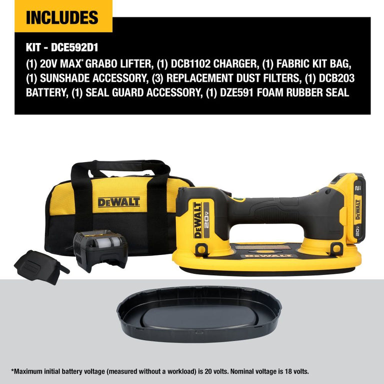 DeWalt 20V MAX Grabo Lifter Kit - DCE592D1 (#2)