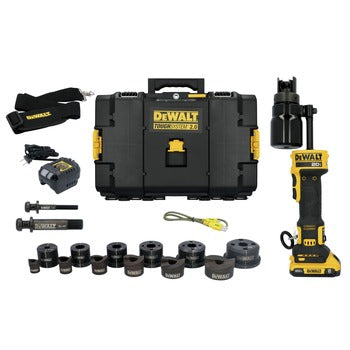 DeWalt 20V MAX Hydraulic Knockout Tool Kit with 1/2'' - 2'' Punches and Dies - DCE600D1K2