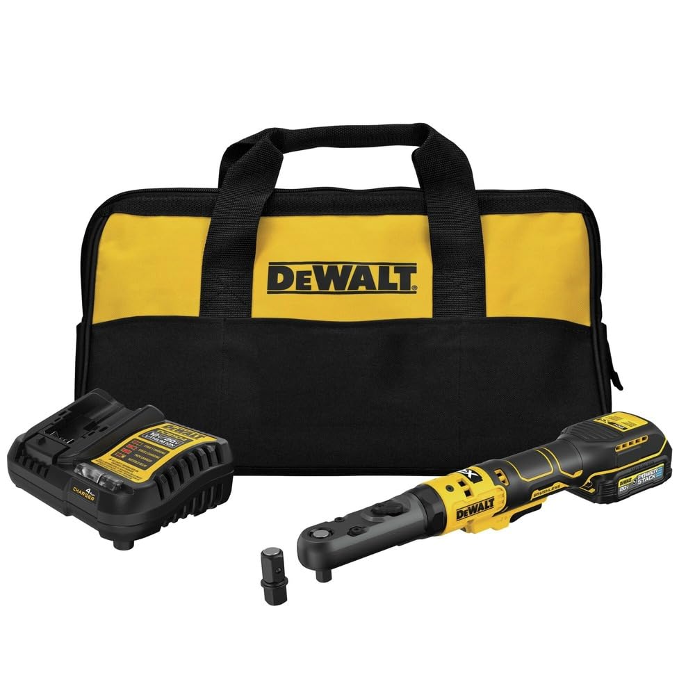 DeWalt 20V MAX 3/8 in. and 1/2 in. Sealed Head Ratchet with DeWalt Powerstack - DCF510GE1