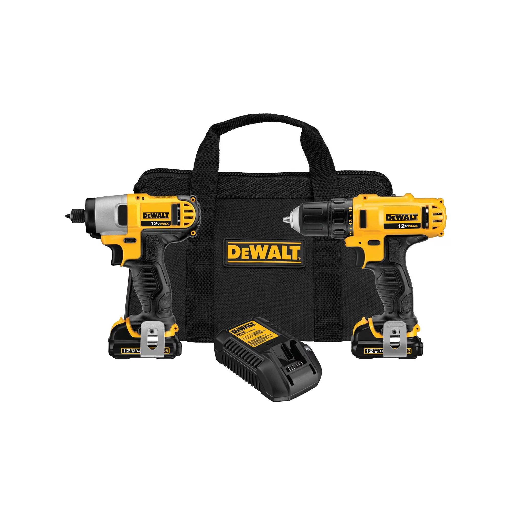 DeWalt 12V MAX Drill/Driver and Impact Driver Combo Kit - DCK211S2 (#1)