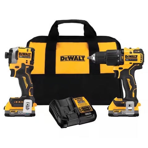 DeWalt 20V MAX 2-Tool Hammer Drill/Driver & Impact Driver Combo Kit - DCK254E2