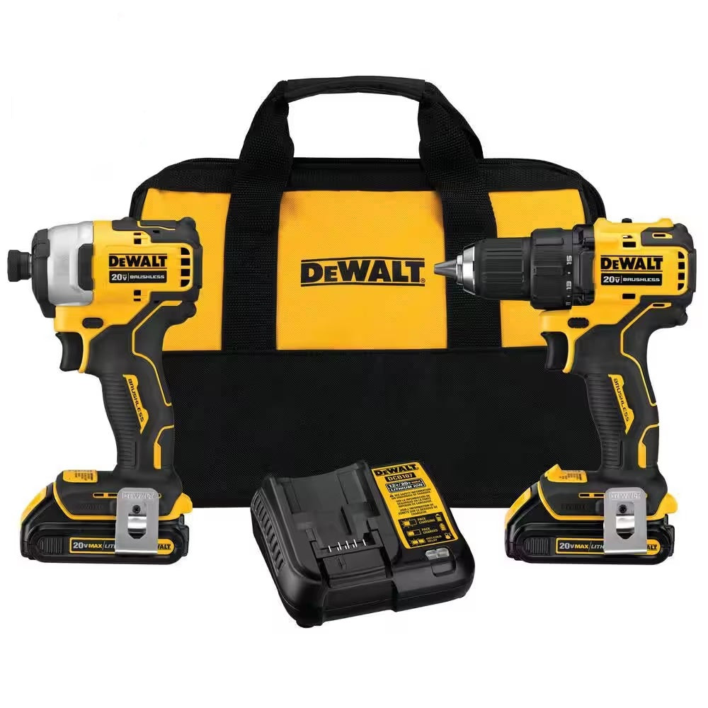 DeWalt 20V MAX Drill/Driver and Impact Driver Combo Kit - DCK278C2