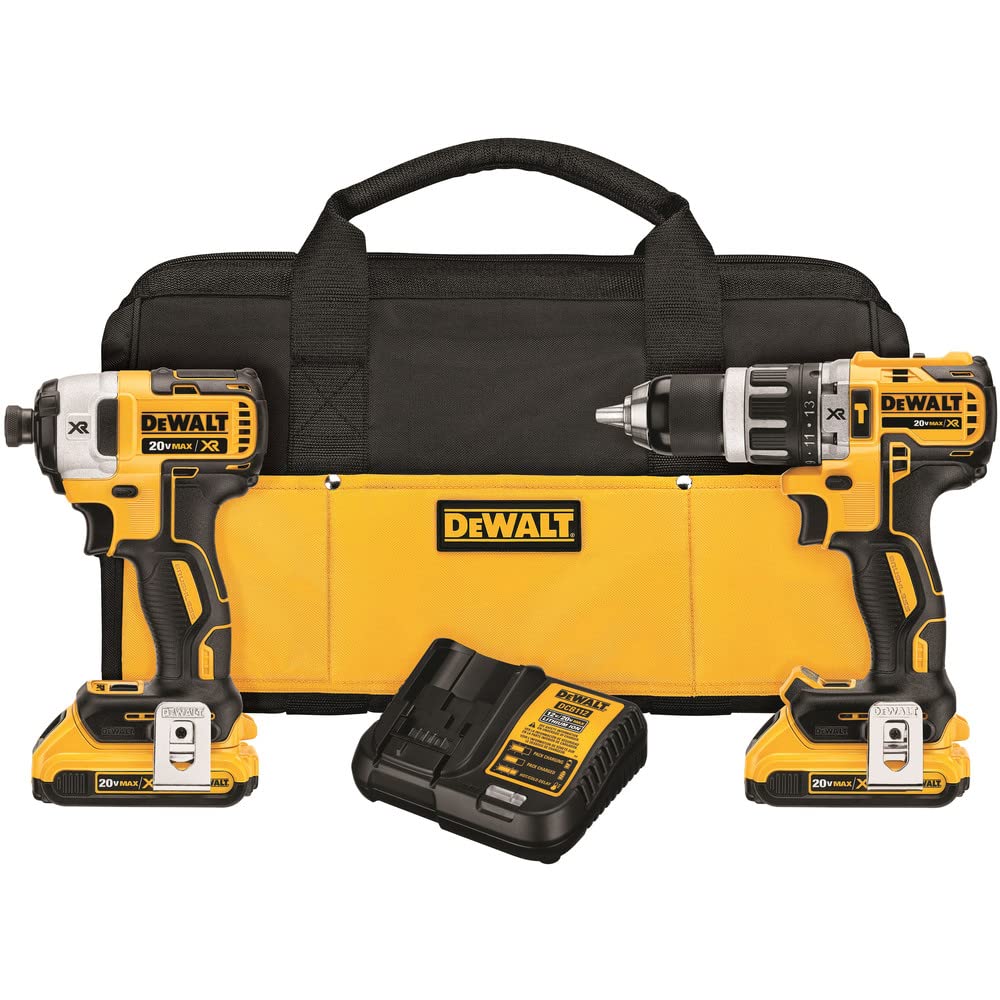 DeWalt 20V MAX XR Brushless Hammer Drill and Impact Driver Combo Kit - DCK287D2