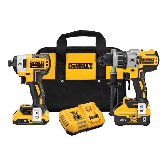 DeWalt 20V MAX Hammerdrill with Power Detect & Impact Driver 2-Tool Combo Kit - DCK299D1W1 (#2)