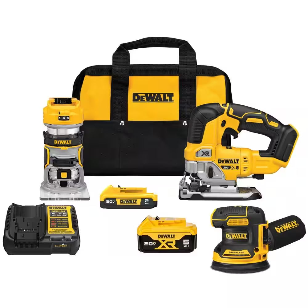 DeWalt 20V MAX Wood Working 3-Tool Combo Kit -  DCK307D1P1