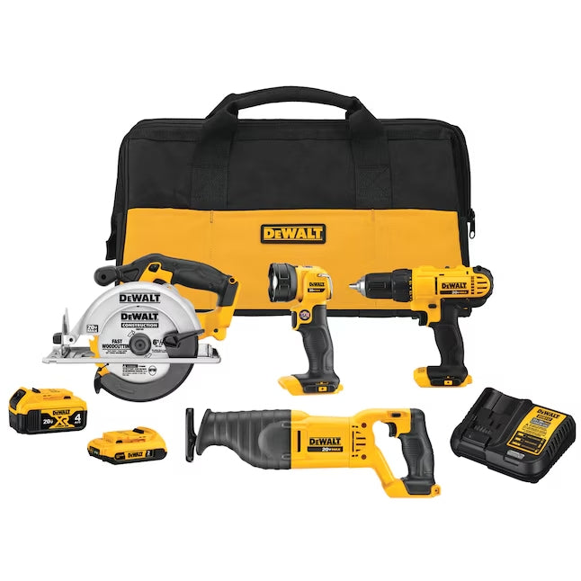 DeWalt 20V MAX 4-Tool Combo Kit - DCK445D1M1