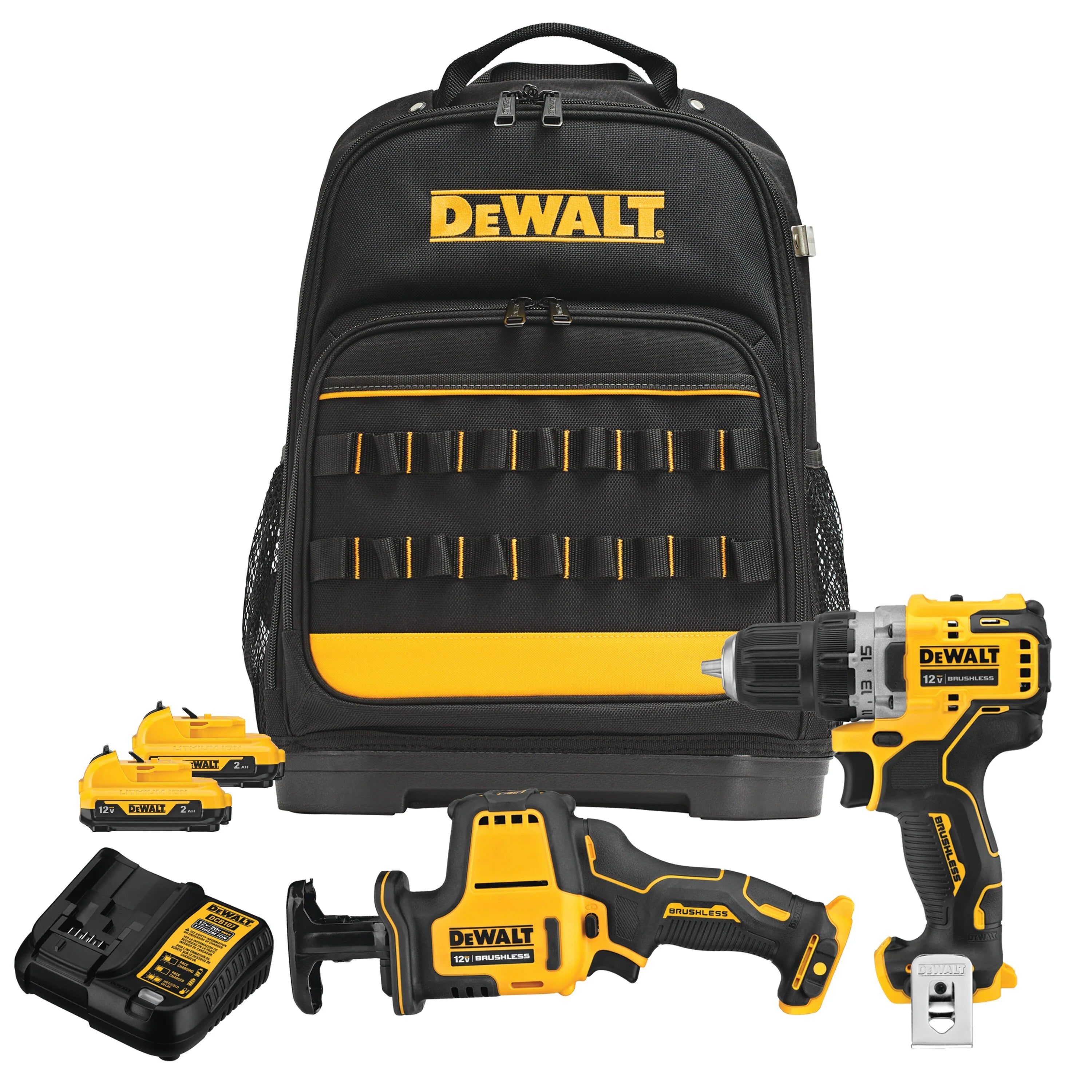 DeWalt 12V MAX 2-Tool Combo Kit with Professional Tool Backpack - DCKSS200F2
