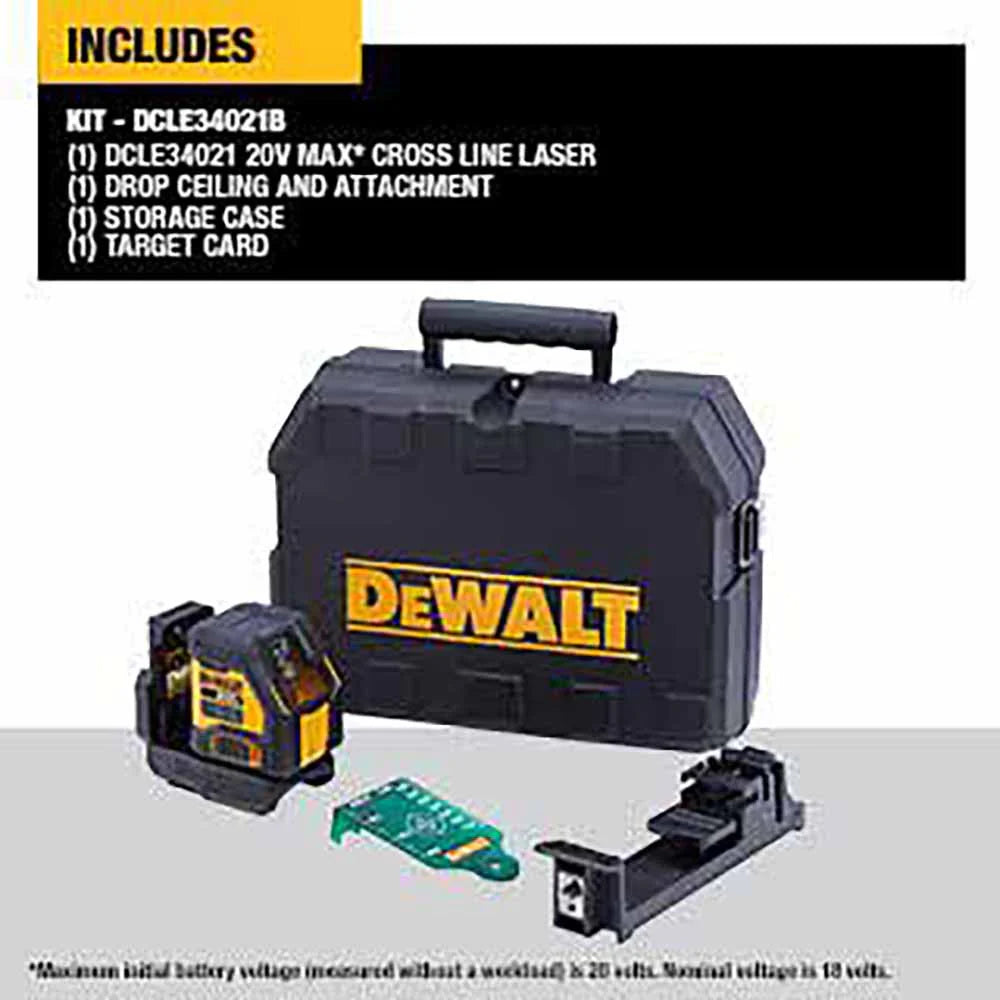 DeWalt 20V MAX Green Cross Line Laser - DCLE34021B