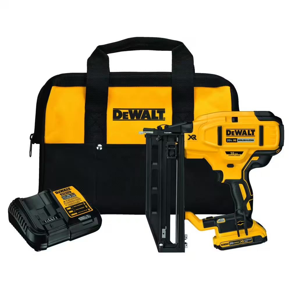 DeWalt 20V MAX 16GA Straight Finish Nailer Kit - DCN662D1