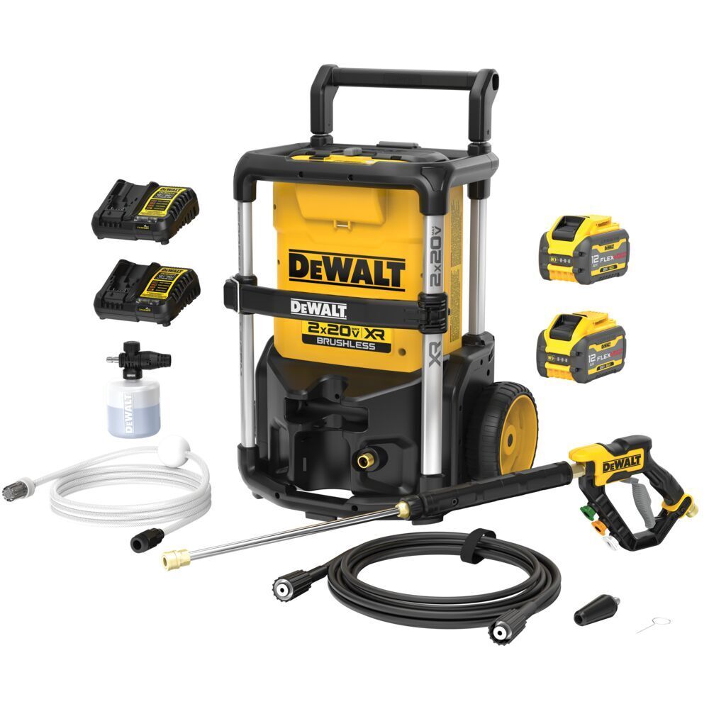 DeWalt 2x20 MAX 1600 MAX PSI Pressure Washer Kit - DCPW1600Y2