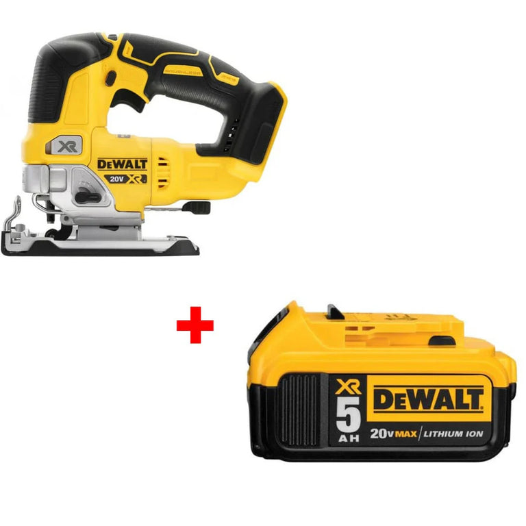 DeWalt 20V MAX Jigsaw with 5Ah Battery - DCS334