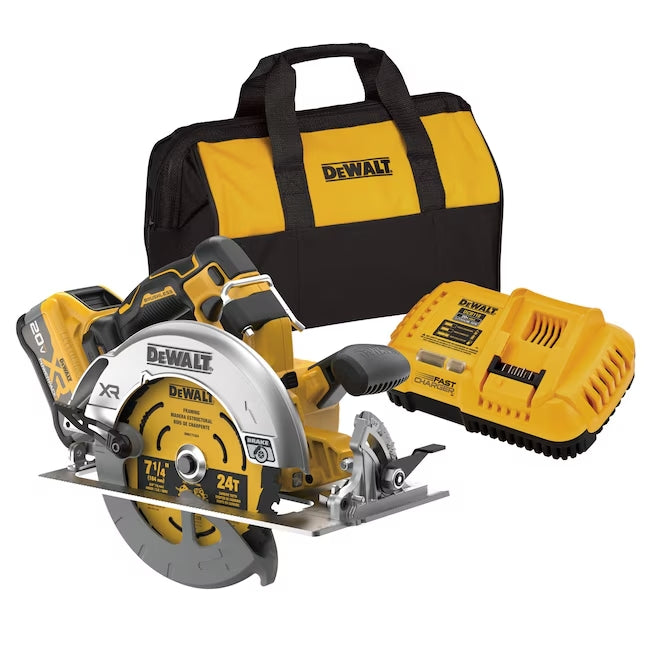 DeWalt 20V MAX XR Brushless Cordless 7-1/4 in. Circular Saw Kit with XR POWERPACK - DCS590WW1
