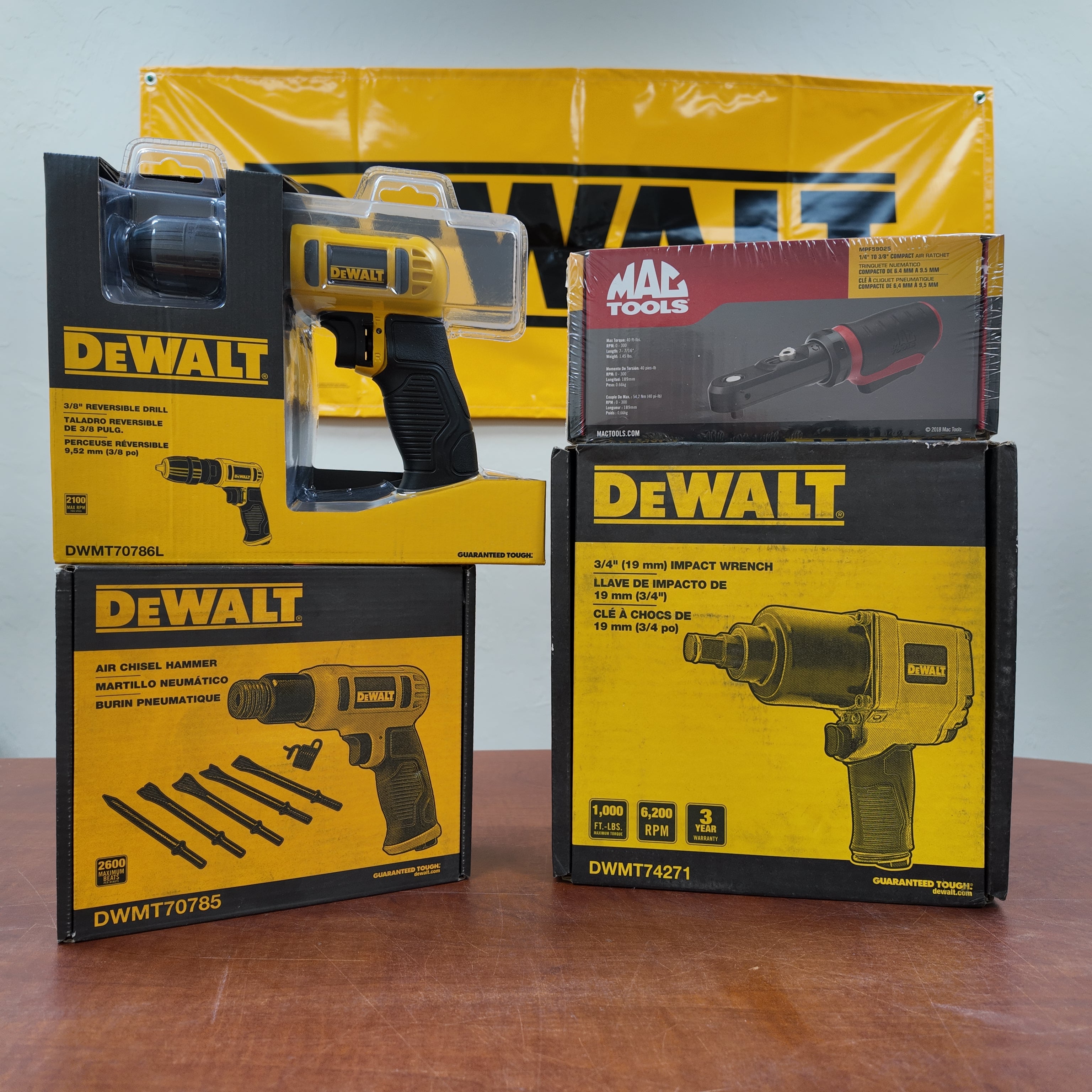 Air Tool Bonanza Kit - Drill, Chisel Hammer, Impact Wrench, Ratchet