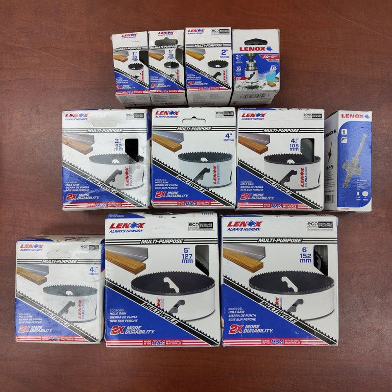 Lenox Holesaw Assortment