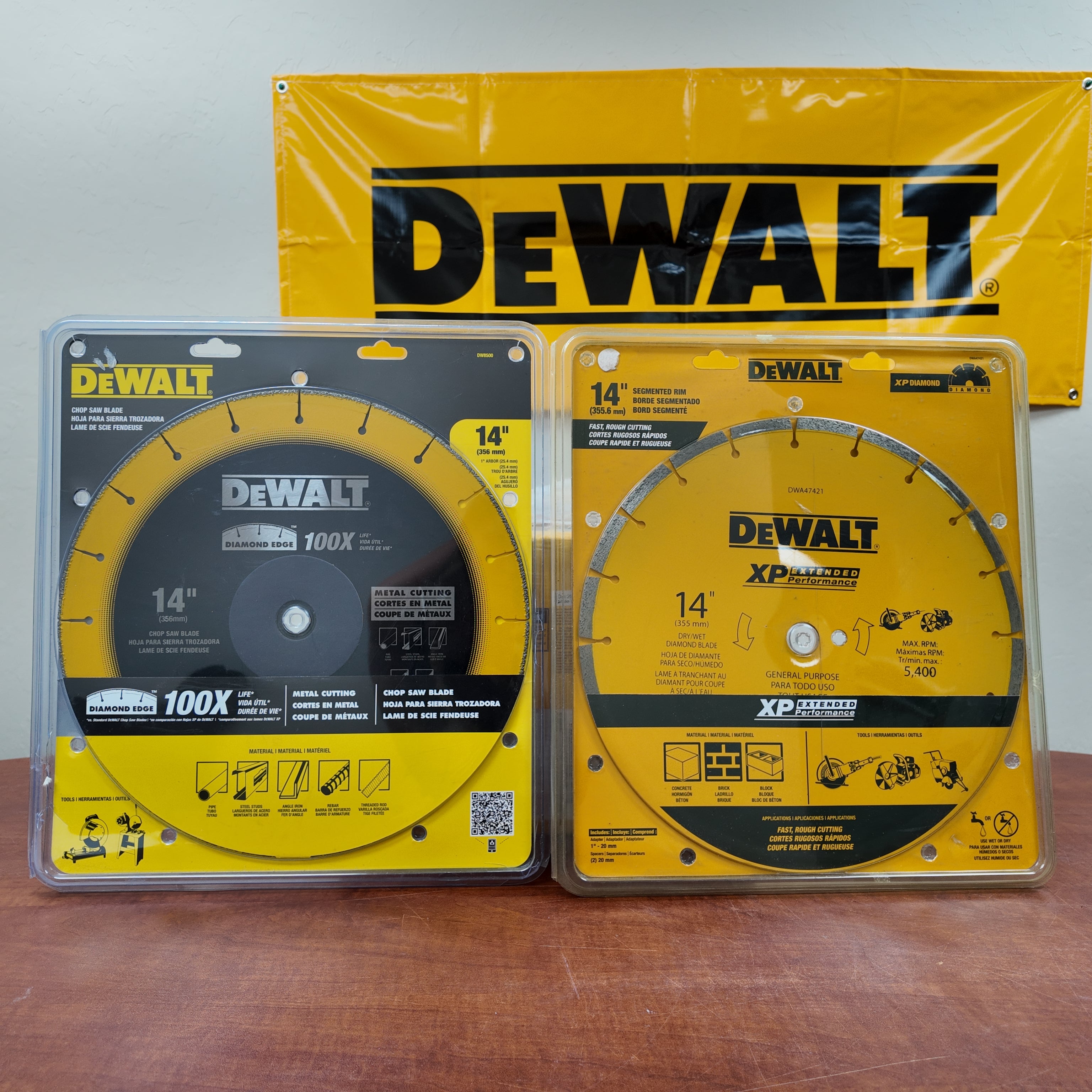 DeWalt 14-Inch Chop Saw Blades x2 - DW8500 & DWA47421